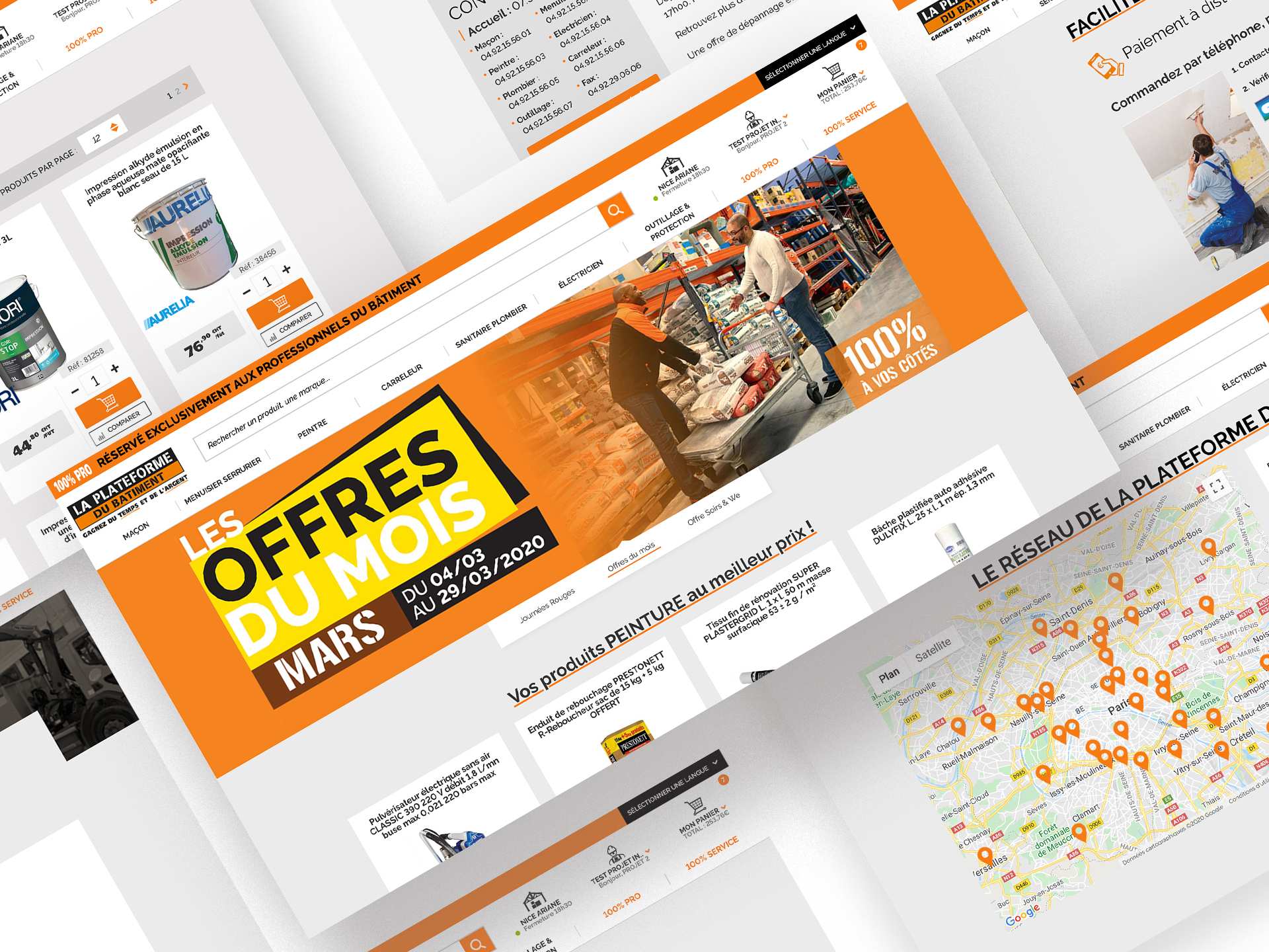 plateforme du bâtiment - refonte e-commerce