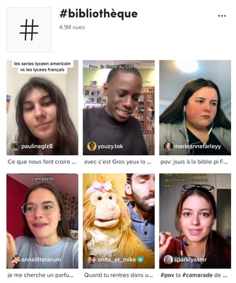 Compte Tiktok #bibliotheque