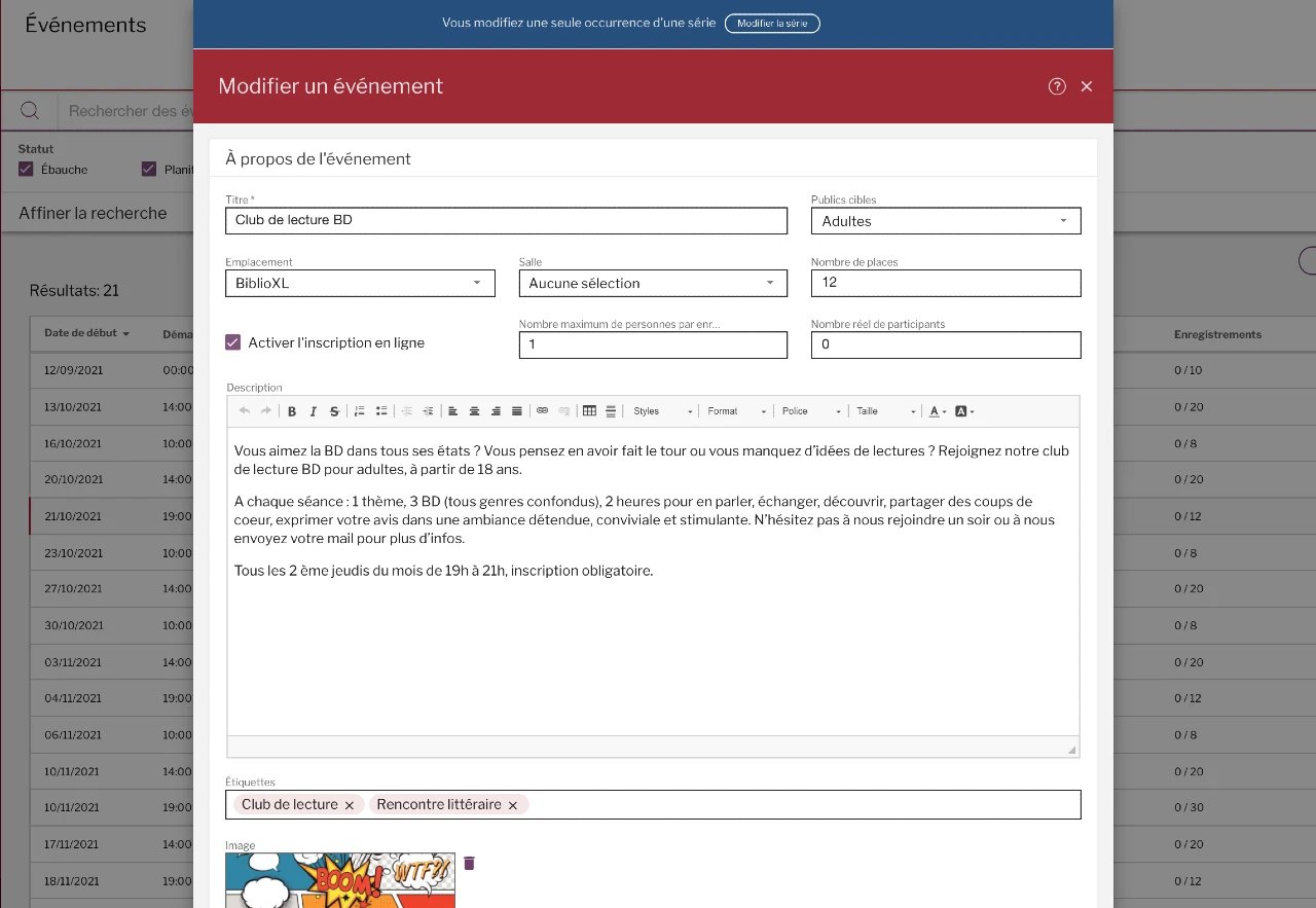 Gestion des événements avec Quria