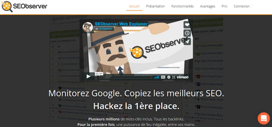 Capture d'écran de SEObserver