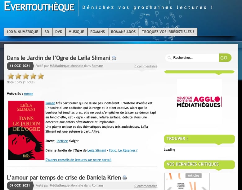 blog Everitoutheque - lecture chronologique des posts