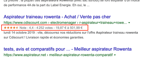 fiche produit e-commerce micro données