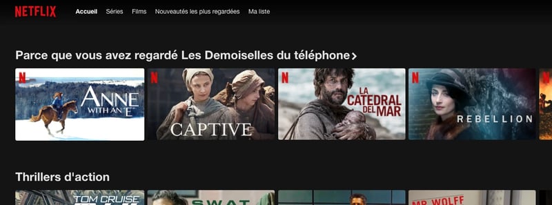 hyper-personnalisation sur la page daccueil Netflix
