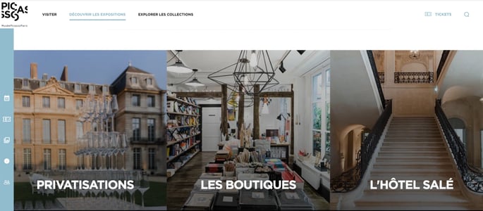 maillage interne - arborescence site web - exemple musée picasso