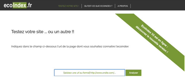Testez votre site Web sur le site ecoindex.fr
