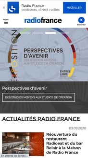 radiofrance - exemple de site drupal - mobile