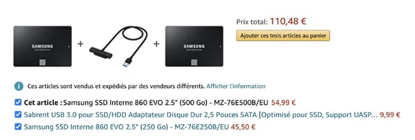 Samsung 860 EVO MZ-76E500B - SSD - chiffré - 500 Go - interne