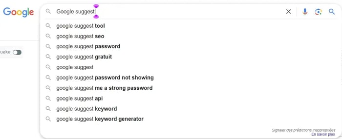 Capture d'écran d'un résultat de recherche sur Google