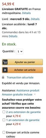 Les étapes de paiement-amazon