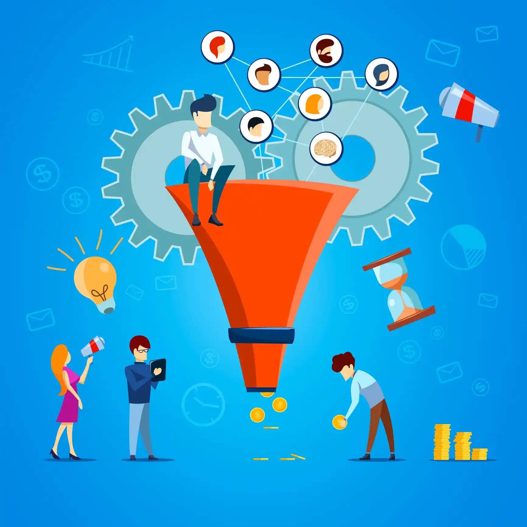 Un entonnoir de conversion de leads