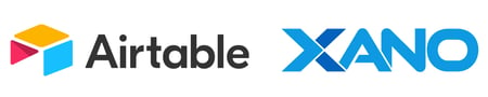 Logos de solutions NoCode de gestion de back-office : Airtable et Xano