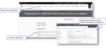 Capture d'écran du site de la Cour de cassation
