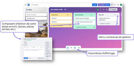 Capture d'écran de l'interface de Trello