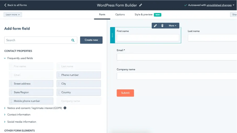 Création et synchronisation d’un formulaire HubSpot depuis WordPress pour la génération de leads