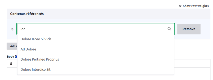 Autocomplétion de Drupal avec un exemple de suggestion de solution