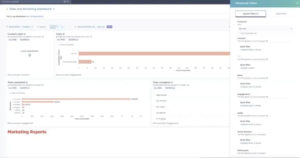Capture d'écran illustrant comment utiliser les nouveaux filtres pour votre tableau de bord
