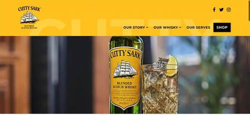 Capture d'écran du site Cutty Sark réalisé sous Drupal