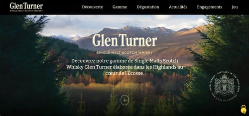 Capture d'écran du site de Glen Turner réalisé par Adimeo sous Drupal