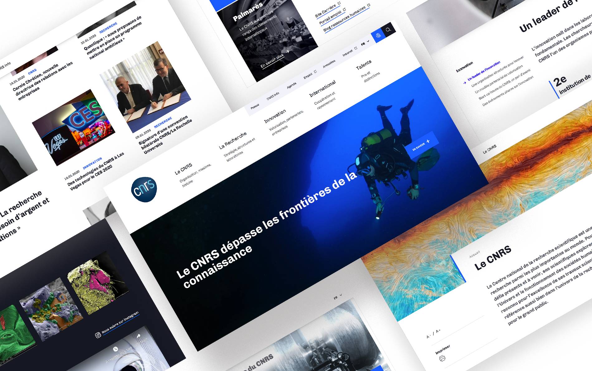 Montage réalisé avec différentes captures du site du CNRS