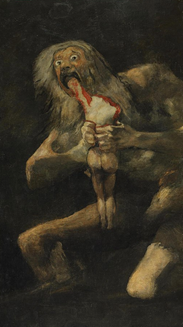 Saturne dévorant un de ses fils, Francisco de Goya (1819-1823)