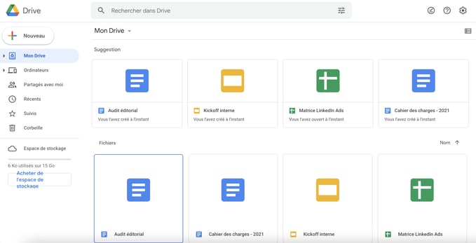 Menu Side bar Google Drive UX