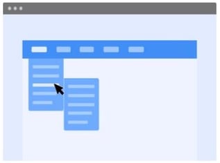 Menu pull-down / menu linéaire