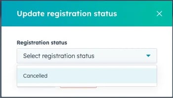 Capture d'écran de l'interface pour illustrer le renseignement de statut