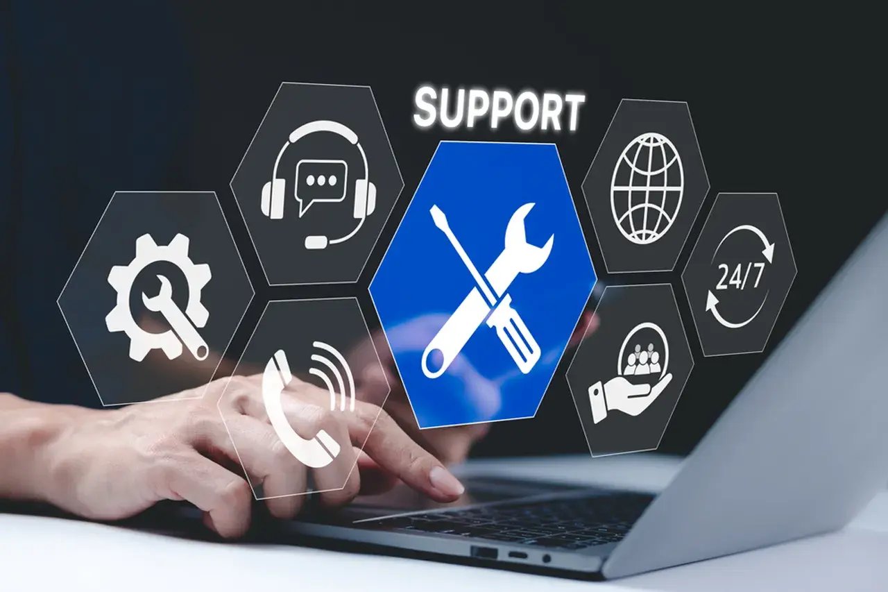 Sur la photo, nous voyons différentes icônes représentant la maintenance