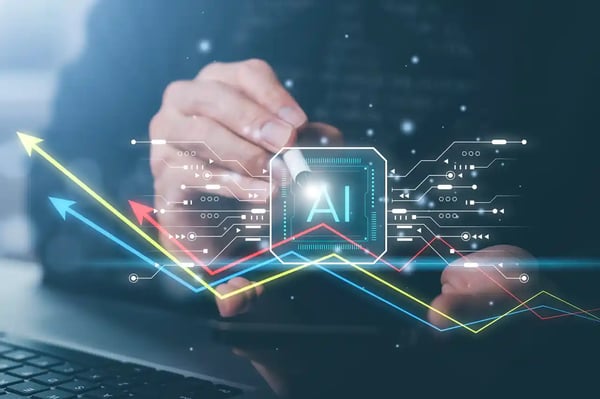 Illustration montrant le gain de temps et la croissance pour une structure ou une entreprise quand elle l'utilise la bonne IA