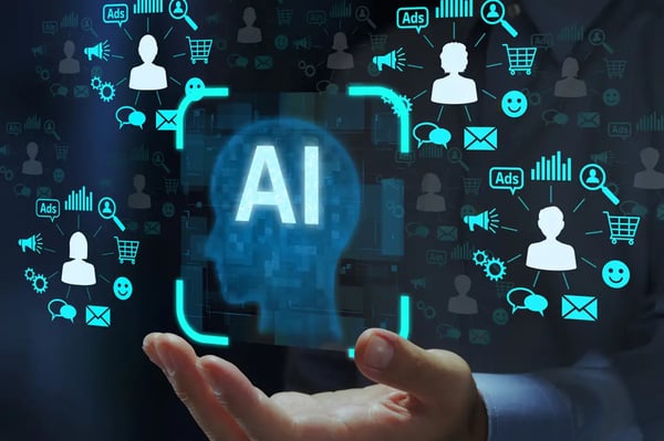 Illustration de l’intelligence artificielle appliquée au CRM et à l’automatisation dans HubSpot