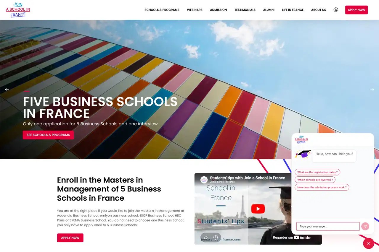 Le site Join a School in France