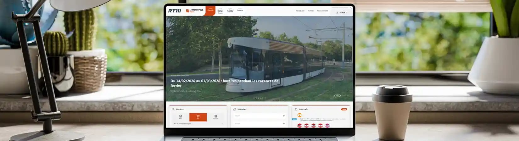 Le site de la RTM affiché à l'écran d'un ordinateur portable