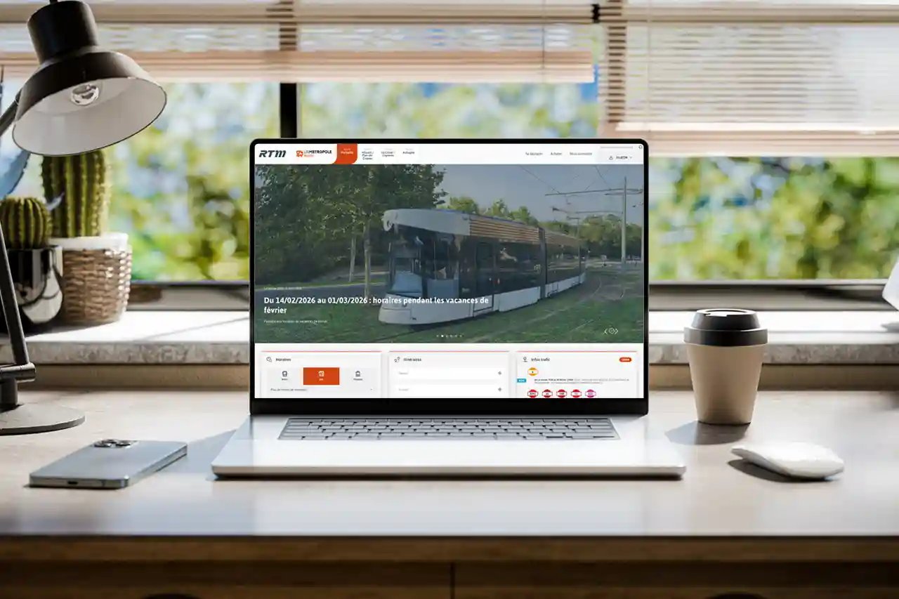 Le site de la RTM affiché à l'écran d'un ordinateur portable