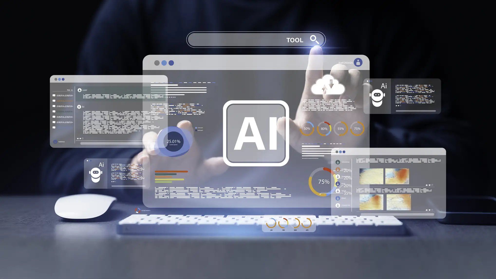 Sur la photo nous voyons une personne qui utilise l'IA sur le CRM HubSpot
