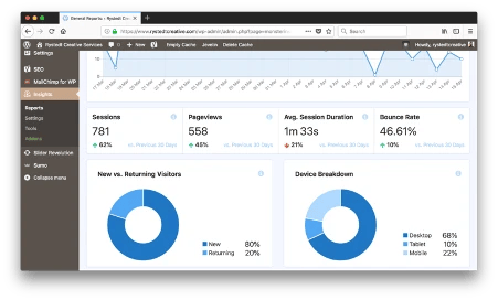 module d'analyse statistique dans le CMS WordPress