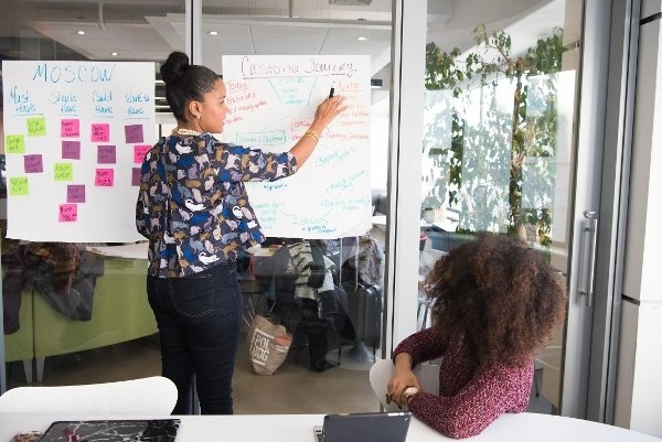 Cette photo illustre un atelier de tri de carte en UX Design
