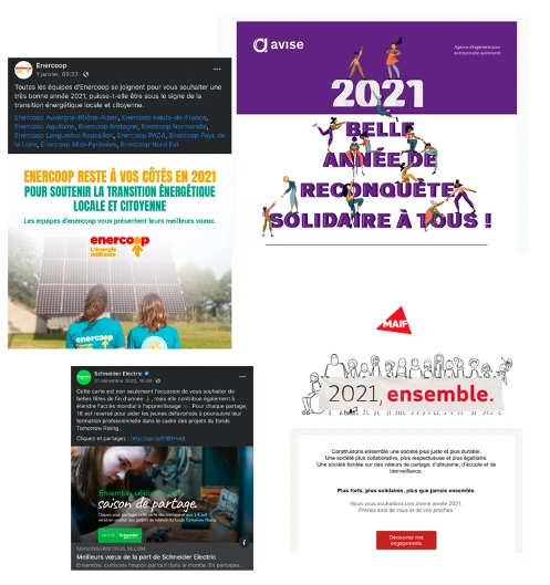 cartes de voeux 2021 - soyons solidaires