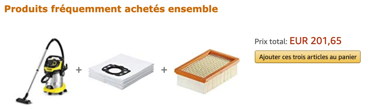 cross-sell fiche produit