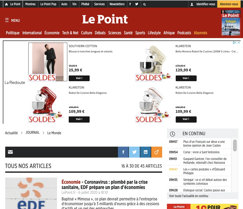 disparition des cookies tiers - exemple de retargeting