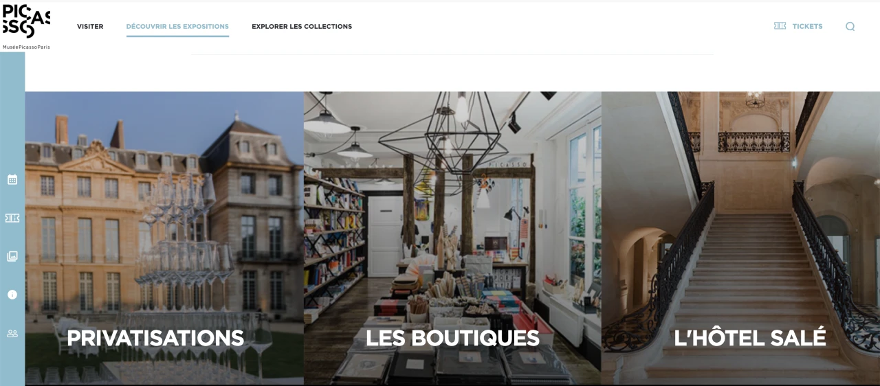 maillage interne - arborescence site web - exemple musée picasso