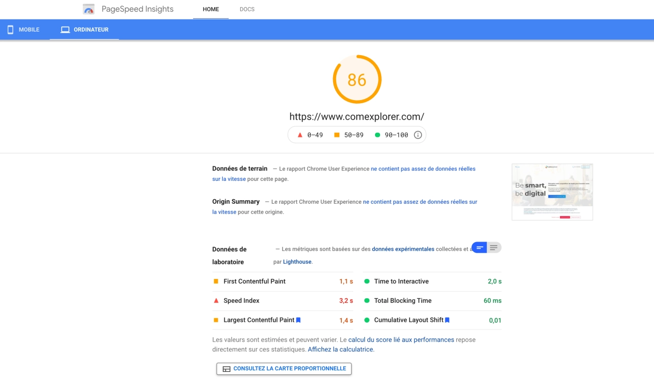 page speed insights
