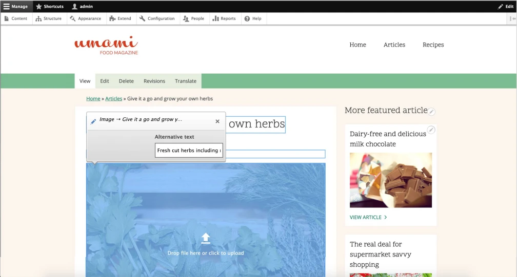 quick edit drupal