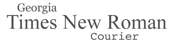 Exemple de polices avec Serif : Times New Roman, Georgia, Courier