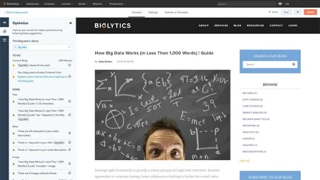 Hubspot CMS propose des astuces SEO