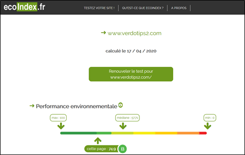 Analyse du site de VERDOT Ips