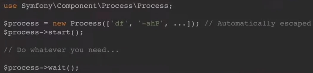 Photo issue de Symfony World : process